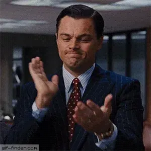 Gif de Leonardo Dicaprio de Le Loup de Wall Street