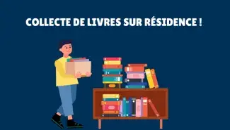 Affiche Collecte de livres d’enfants sur résidences Studélites