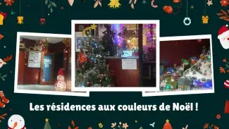 Affiche Les résidences Studélites aux couleurs de Noël