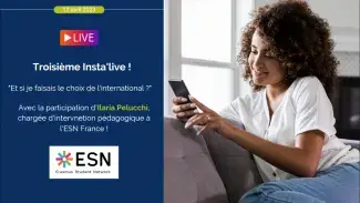 Affiche Insta Live Studélites Mobilité internationale
