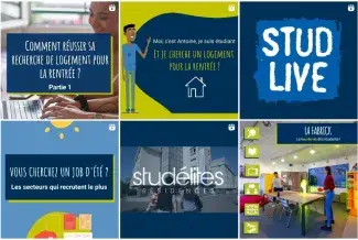 Montage photos de l'Instagram Studélites