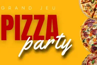 Affiche grand jeu pizza party